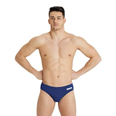 Abbildung von Arena Herren Men&#039;s Team Swim Briefs Solid Slip, Navy White, 44 EU