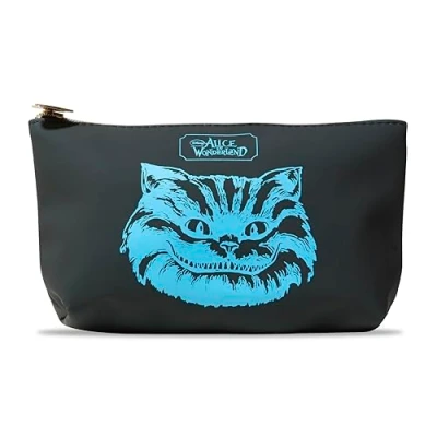 Abbildung von Revolution Beauty, Disney&#039;s Alice in Wonderland x Cheshire Cat Kosmetiktasche, Halloween Schminktasche, Vegan &amp; Tierfreundlich