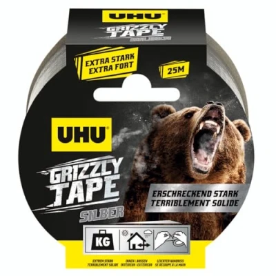 Abbildung von UHU Gewebebänder Grizzly Tape 49 mm x 25 m silber