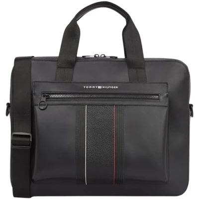 Abbildung von Tommy Hilfiger Foundation Computer BAG Notebooktasche, Herren, Größe: One Size, Black