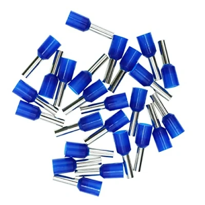 Abbildung von Aderendhülsen 2,50mm² blau, isoliert, 25 Stück