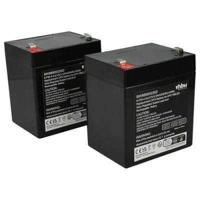 Abbildung von vhbw 2X Akku kompatibel mit APC RBC30, RBC46, RBC43, RT1245, RBC 44 USV (4500 mAh, 12 V, AGM)