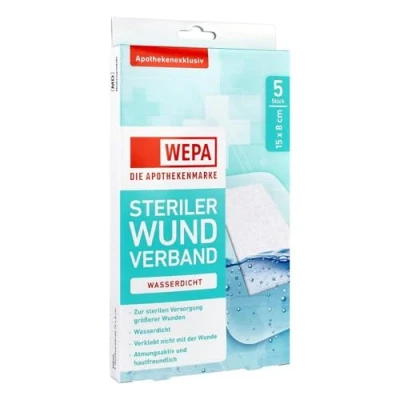 Abbildung von WEPA Wundverband wasserdicht 15 x 8 cm steril 5 St