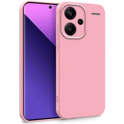 Abbildung von MyGadget Hülle für Xiaomi Redmi Note 13 Pro Plus 5G Zweilagige Handyhülle mit Kameraschutz Cover Innenfutter &amp; Silikon außen Rosa