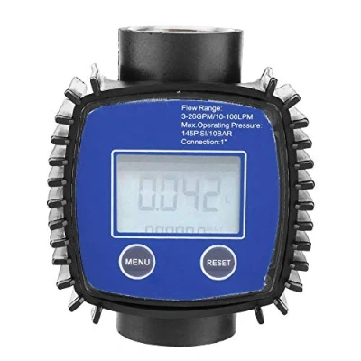 Abbildung von Durchflussmesser,Flow Meter Digitalanzeige Hohe Genauigkeit Wasser Durchflussmesser 1 Zoll Innengewinde Digital Turbine Flow Meter,5 120 Liter/Minute,Maximaler Druck 40bar