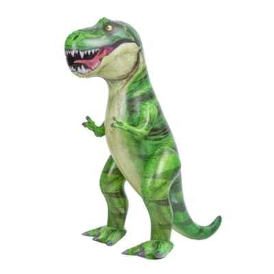 Abbildung von JOYIN 76,2 cm Dinosaurier aufblasbar, aufblasbares T Rex Spielzeug für Pool Party Dekorationen, Geburtstagsfeiergeschenk Kinder und Erwachsen (grün)