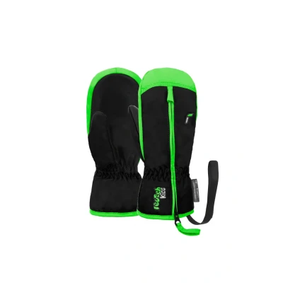 Abbildung von Reusch BEN Fäustling für Kinder, Größe: 4, Black/neon green