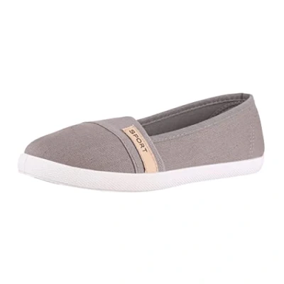 Abbildung von Elara Damen Ballerina Flache Bequeme Slipper Chunkyrayan BD1412 DK.Grey 41