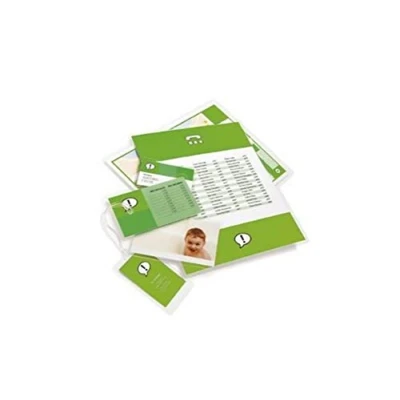Abbildung von GBC Laminierfolien Set verschiedene Größen (A4, 12,7x17,8 cm, 10,2x15,2 cm) 125 mic, Robuste Laminiertaschen im 30er Pack, Glänzend, Transparent, Ideal für Büro &amp; Schule, ED23125