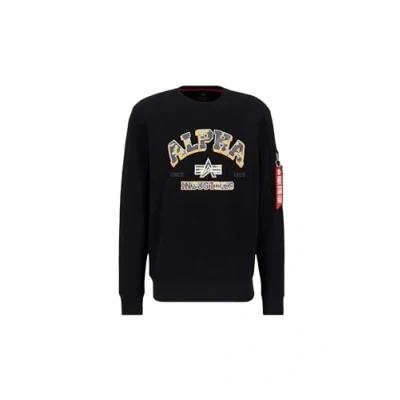Abbildung von Alpha Industries College CAMO Sweatshirt, Herren, Größe: XL, Black