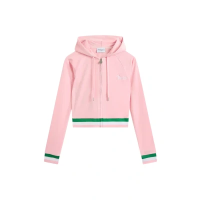 Abbildung von Juicy Couture Damen Stripe Hoodie Kapuzenpullover, PINK, 38