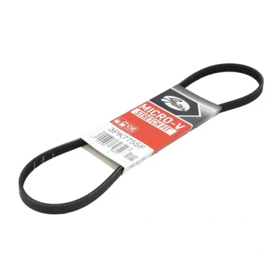 Abbildung von GATES 3PK775SF Keilrippenriemen 757 3 Polyester, EPDM (Ethylen Propylen Dien Kautschuk) DACIA: Sandero 2, LOGAN MCV III
