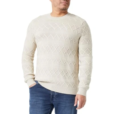 Abbildung von ONLY &amp; SONS Herren ONSWADE REG 5 STRUC Crew Neck Knit Strickpullover, Silver Lining, X Large