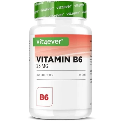 Abbildung von Vitamin B6 als P 5 365 Tabletten Hchdosiert mit 25 mg (Pyridoxal phosphat) Premium: Bioaktives Ohne unerwünschte Zusätze Vegan