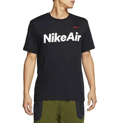 Abbildung von Nike Herren T Shirt M NSW AIR SS Tee, Black/(University red), M, CK2232