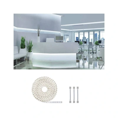 Abbildung von Paulmann 71043 LED Stripe MaxLED 500 20m Tageslichtweiß 6500K IP20 incl. 1x72 Watt dimmbar Silber Kunststoff