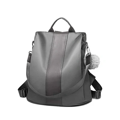 Abbildung von Miss Lulu Rucksack Damen,Rucksack Damen Elegant,rucksack Klein Cityrucksack,Anti Diebstahl (Grau)