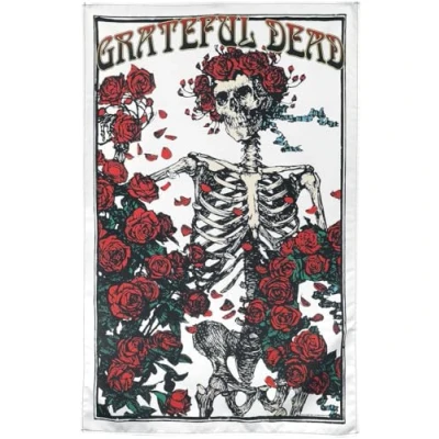 Abbildung von Grateful Dead Skeleton &amp; Rose Unisex Flagge Multicolor 100% Polyester Band Merch, Bands