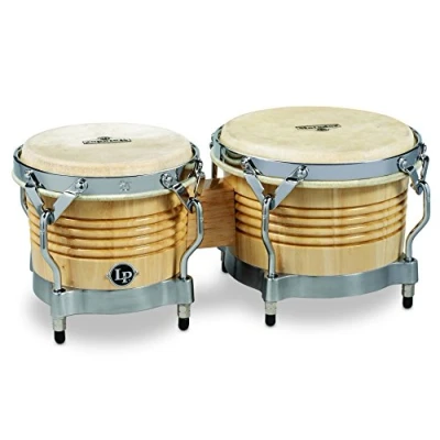 Abbildung von LP Latin Percussion Matador Wood Bongo Natural Chrome Hardware M201 AWC