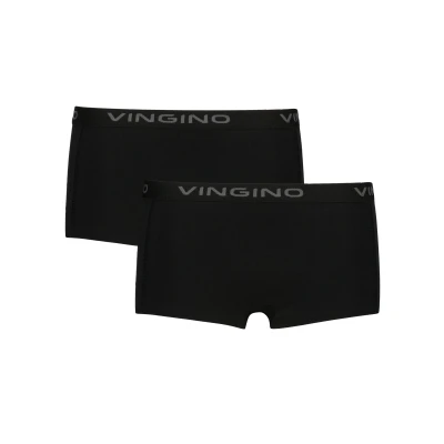 Abbildung von Vingino Mädchen Girls Boxer (2 Pack) Hipster Panties, Deep Black, 12 Jahre EU