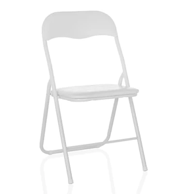 Abbildung von hjh OFFICE Klappstuhl TUDELA BASIC Polyvinylchlorid (Pvc), gepolstert, Faltstuhl Besucherstuhl Konferenzstuhl, Metall Gestell