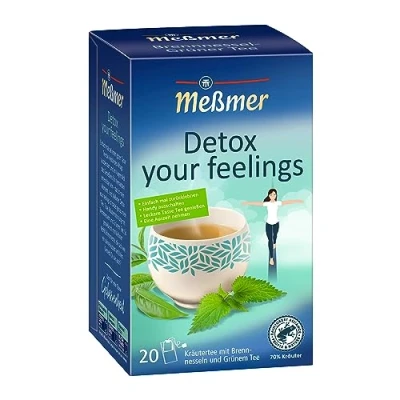 Abbildung von Meßmer DETOX YOUR FEELINGS Brennnessel Grüner Tee 20 Teebeutel Vegan Glutenfrei Laktosefrei