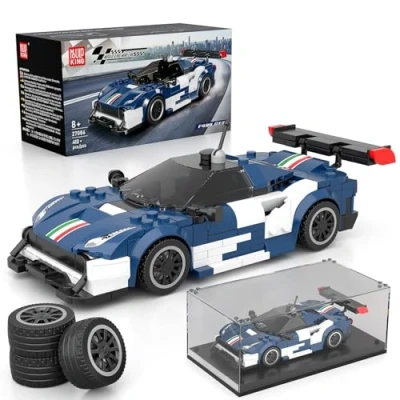 Abbildung von Mould King 27086 Technik Sportwagen Bausteinsets mit Acryl Vitrine Modellautos zum Sammeln, Geschenke für Kinder ab 8+ Jahren/Erwachsene Sammler Enthusiasten, (410 Teile)