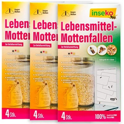 Abbildung von inseko 12 x Lebensmittelmotten Falle I insektizidfrei und geruchlos Made in Germany (12)