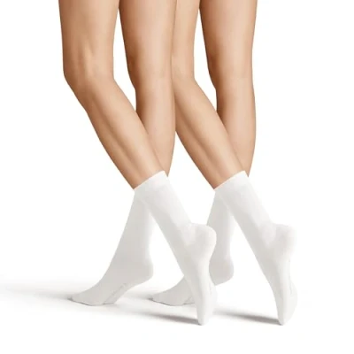 Abbildung von Hudson Damen Only 2 Pack druckfreier Bund Socken, 100 DEN, White 0008, 35/38 (2er Pack)