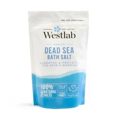 Abbildung von Westlab Totes Meer Salz Stand Up wiederverschließbarer Beutel 1 kg (1 Stück)