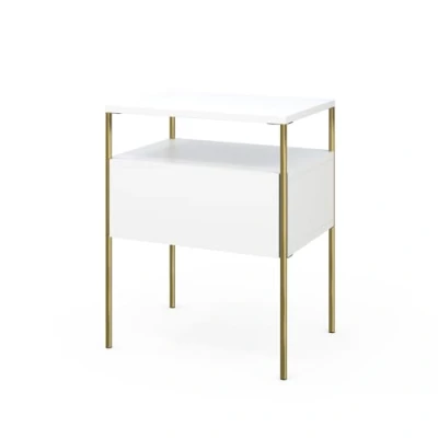 Abbildung von Vicco Nachtschrank Mira, Weiß/Gold, 40 x 50 cm