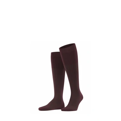 Abbildung von FALKE Heren Shadow M KH Baumwolle lang Gemustert 1 Paar Kniestrümpfe, Rot (Rioja 8594), 45 46
