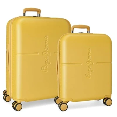 Abbildung von Pepe Jeans Highlight Koffer Set, 48 x 70 28 cm, gelb, 48x70x28 cms, Kofferset