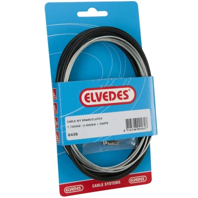 Abbildung von Kupplungszug/Bremskabel Elvedes 1700 / 2000mm V nippel 2 Meter (blister)