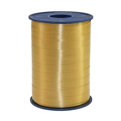 Abbildung von C.E. PATTBERG Geschenkband Gold, 250 Meter Ringelband 10 mm zum Basteln, Dekorieren &amp; Verpacken von Geschenken zu jedem Anlass
