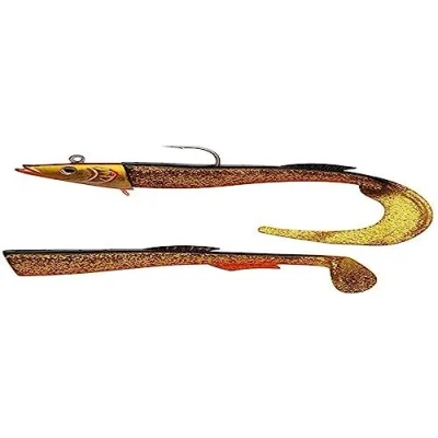 Abbildung von Berkley Power Sandeel 15cm 40g Gold Motoroil Shad