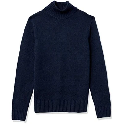 Abbildung von Amazon Essentials Herren Soft Touch Rollkragenpullover mit Langen Ärmeln, Marineblau, L