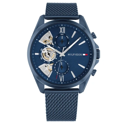 Abbildung von Tommy Hilfiger Baker Uhr, Herren, Größe: One Size, Blue