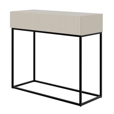 Abbildung von Selsey Konsolentisch VELDIO, mit Schublade, geriffelter Front und Metallgestell, 90 cm