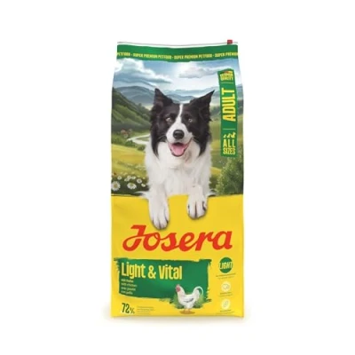 Abbildung von JOSERA Adult Light &amp; Vital Huhn (1 x 12,5 kg) Premium Trockenfutter für ausgewachsene Hunde mit Erbse wenig Fett viel Protein zur Gewichtskontrolle leicht verdaulich weizenfrei 1er Pack