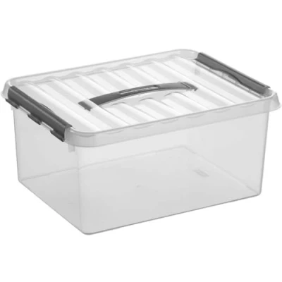 Abbildung von SUNWARE Q Line Box 15 Liter 40 x 30 18cm transparent/silber