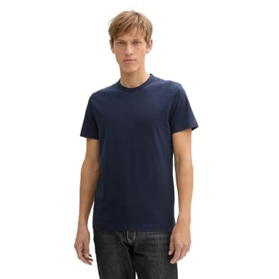 Abbildung von TOM Tailor MIT Stretchanteil Tshirt basic, Herren, Größe: Medium, Sky captain blue