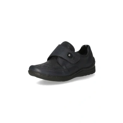 Abbildung von Rieker Slipper, Damen, Größe: 36, Blau Kunststoff/textil