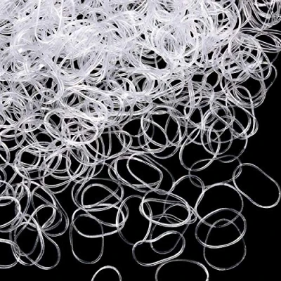 Abbildung von Weiche Mini Gummibänder für Kinderhaar, Zöpfe, Haare, Hochzeitsfrisur und mehr, 1000 Stück