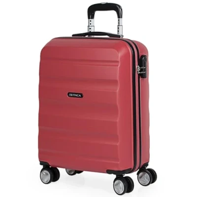 Abbildung von ITACA Handgepäck Koffer Trolley Reisekoffer Mit Rollen und Hartschalenkoffer für Vielreisende. Coral Rot T71650
