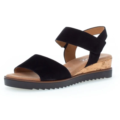 Abbildung von Gabor Sandalette &quot;GENUA&quot;, Sommerschuh, Sandale, Keilabsatz, mit kleinem Stretch, Weite G