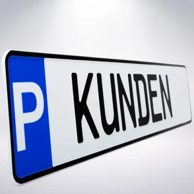 Abbildung von L &amp; P Car Design Parkplatz Kennzeichen 1 Stück mit der Prägung KUNDEN Parkplatzschild Markierung von Standplatz Garage Parkplatzmarkierung (3. Kunden)