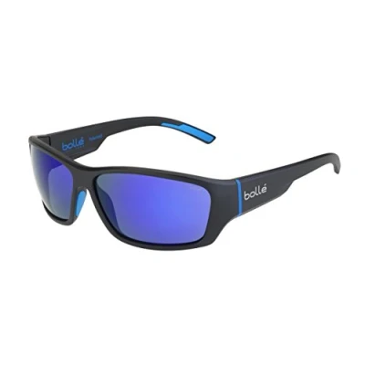 Abbildung von Bollé Erwachsene Ibex Sonnenbrille, Black Blue Matte, Large