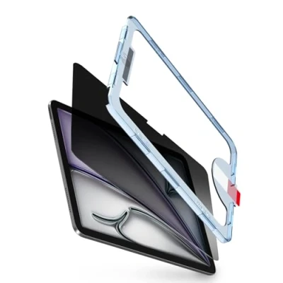Abbildung von BERSEM 1 Stück Privacy Schutzglas für iPad Air 11 Zoll M2 (2024), Schutzfolie 6.Generation, Anti Spy Schutzfolie, 9H Gehärtetes Glas Sichtschutz, mit Einfacher Anbringungsschale