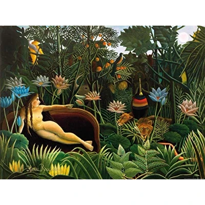 Abbildung von 1art1 Henri Rousseau Poster Der Traum, 1910 Kunstdruck Bild 80x60 cm